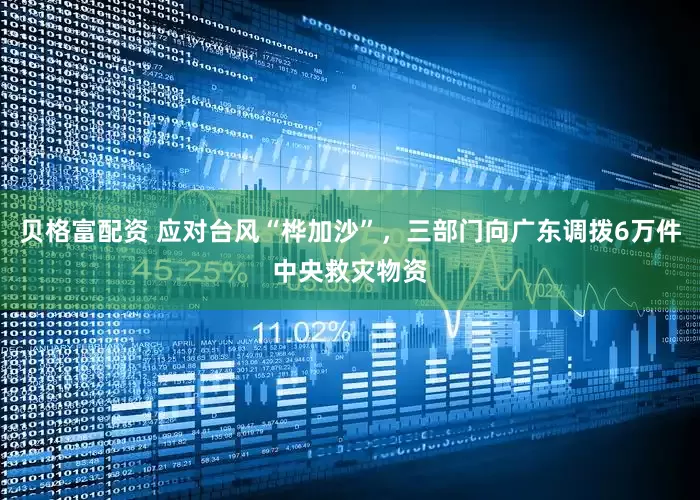 贝格富配资 应对台风“桦加沙”，三部门向广东调拨6万件中央救灾物资